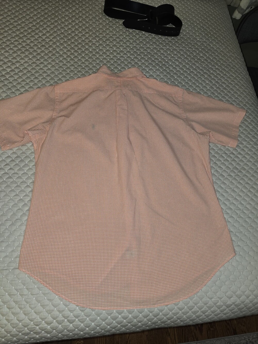 Lg - Ralph Lauren Orange Gingham Button-Down Men's Shirt. (PRISTINE CONDITION) - Picture 5 of 6